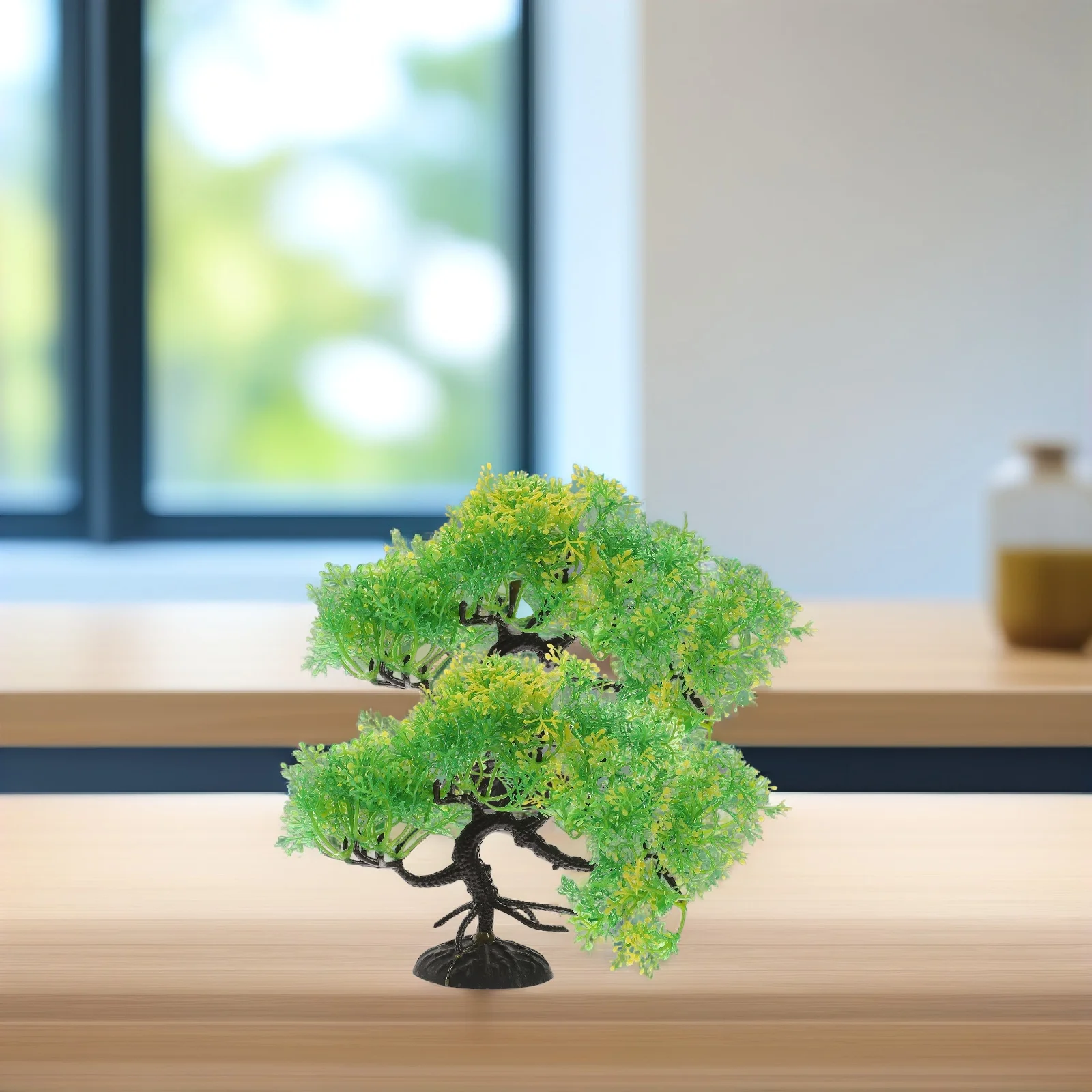 2 pezzi di albero di pino artificiale per acquario bonsai per decorazioni per acquari piante d'acqua realistiche in plastica sicure per acqua dolce salata