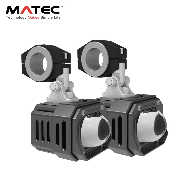 

Matec Newest Motorcycle LED Headlights High/Low Beam 30W+60W IP67 Waterproof Natural White + Yellow Light Color 12V