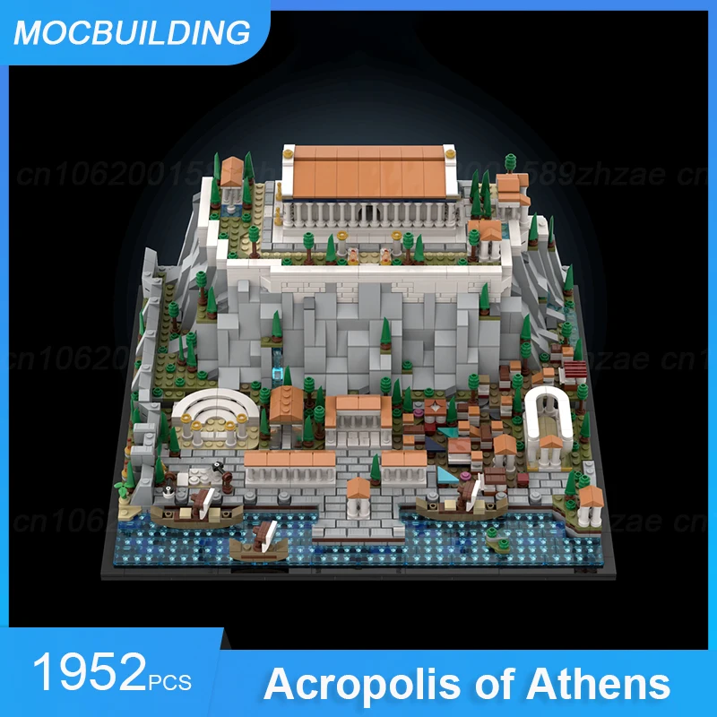 MOC Bouwstenen Colosseum & Acropolis van Athene Architectuur Model DIY Monteren Bricks Display Educatief Kerst Speelgoed Geschenken