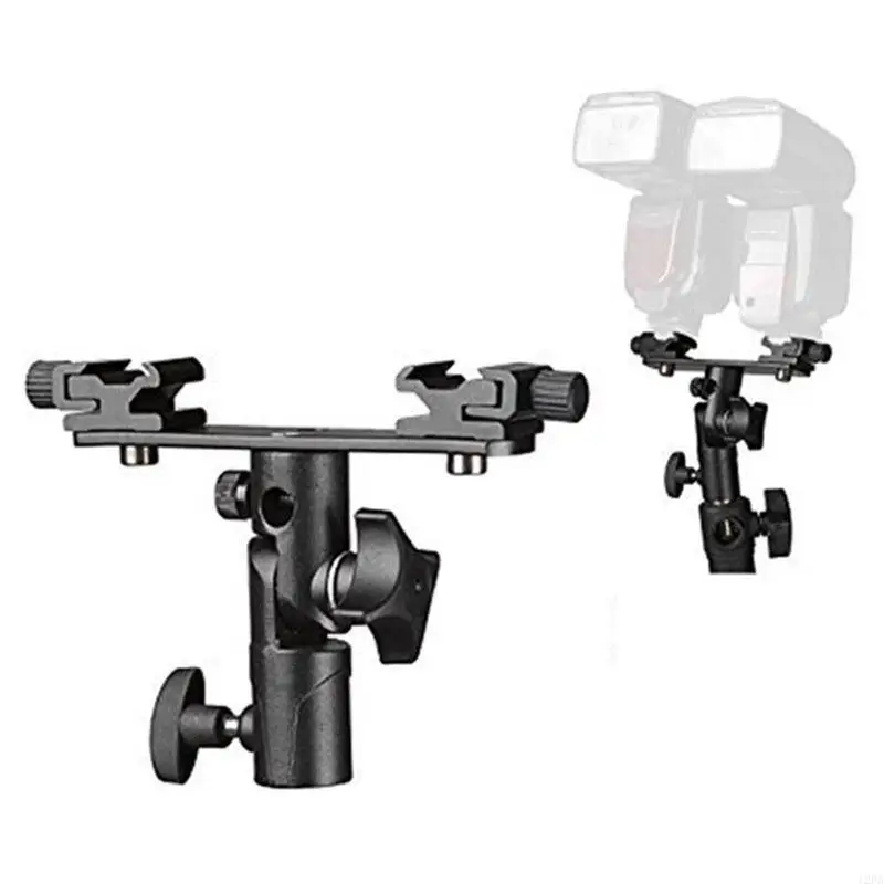 3HT Hot Shoe Mount Adapter Dual Screws Bracket Stand Holder for DSLR Camera