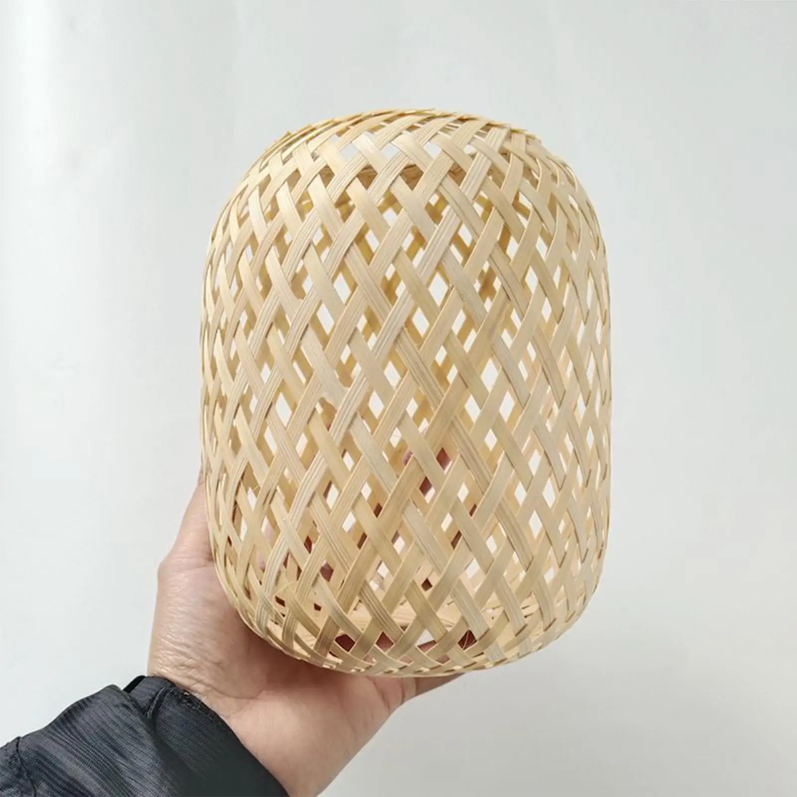 Handwoven Lampshade Chandelier Light Cover Retro Style Removable Decoration Hanging Light Fixture for office Kitchen