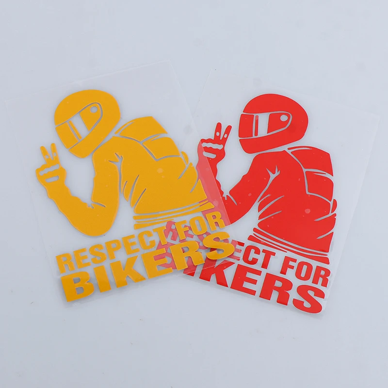 1PC 15x11CM Respect Biker 3D 비닐 스티커 자동차 오토바이용 내구성 방수 데칼