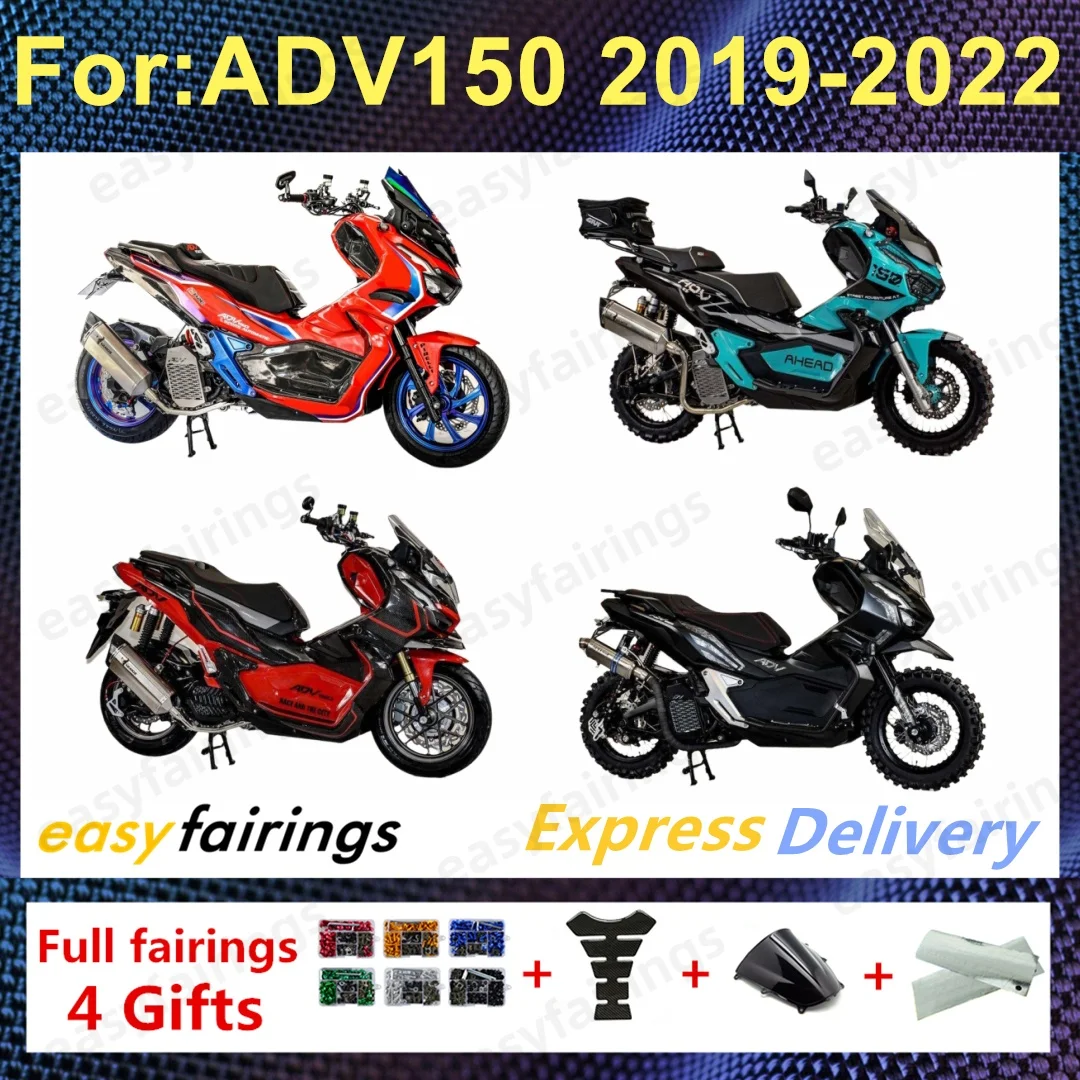 Injection ABS Motorcycle Full Fairing Kit Bodywork For ADV150 ADV 150 2019‑2022 Complete Body Aftermarket Fairings Assembly