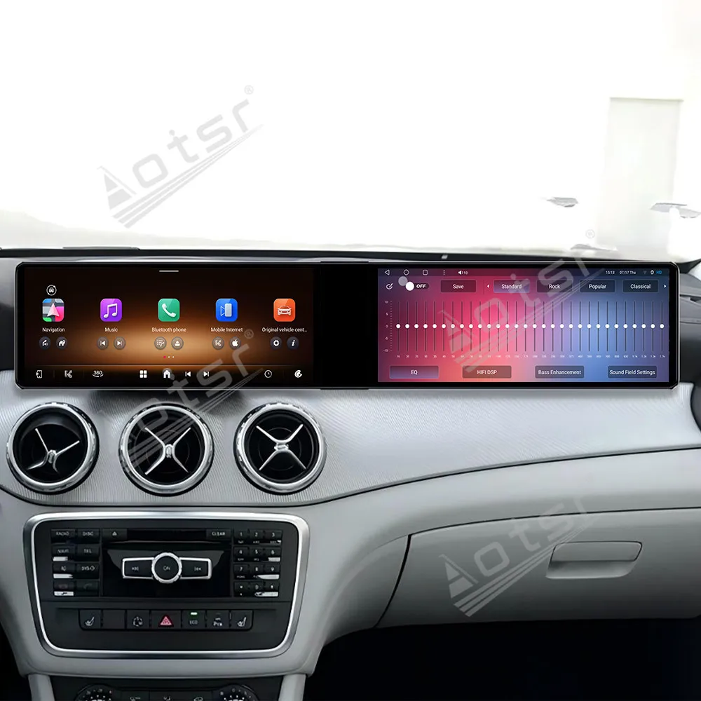Dual 12.3 Inch Dash Touch Screen Car Radio GPS Navigation Stereo For Mercedes-Benz GLA 2013-2015 Multimedia CarPlay Android Auto
