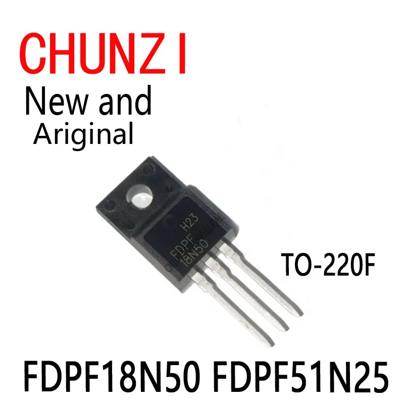 10pcs New and Original 18N50 500V 18A N-Channel MOSFET TO-220F FDPF18N50 FDPF51N25