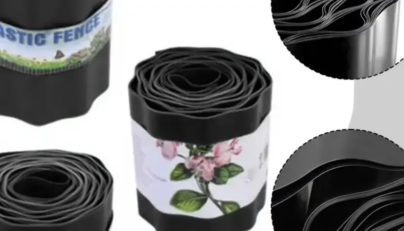 

10/15/20cm Gardens Grass Lawn Edge Border Fence Path Flexible Lawn Edging Borders Fence Black Outdoor Landscape Gardens Decor
