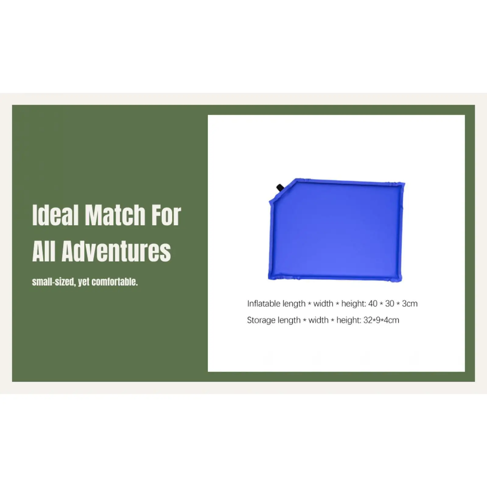 Portable Travel Self Inflating for seat Cushion Waterproof Outdoor Air Mat for Park Stadium Picnic Hiking Car Garden