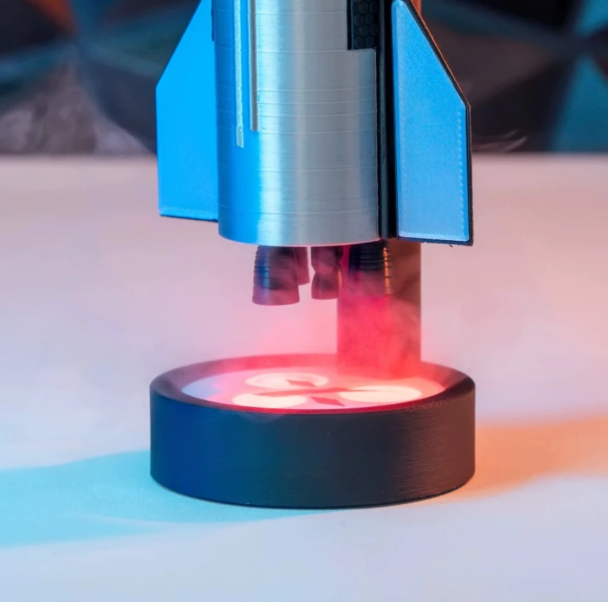 SpaceX Starship Rocket Model 1:200 Humidifier Mist Diffuser Tail Flame Effect Desktop Ornament Type-C Rechargeable 50ml Gift Box