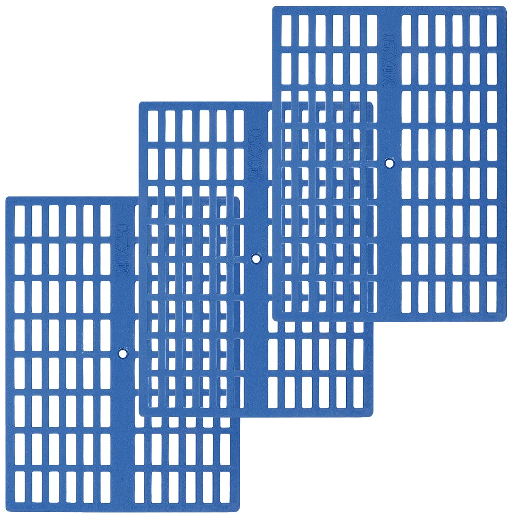 

3pcs Pet Cage Floor Mats Small Animal Plastic Feet Pads Bunny Rabbit Mat Reusable Waterproof Drain Hole Design For Hamster