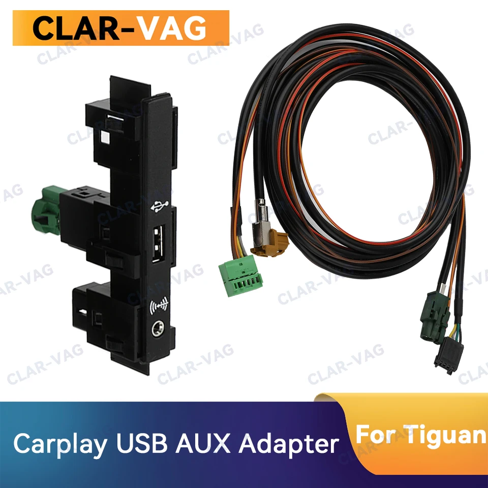 

5Q0035726E 5TA863324B CarPlay USB AUX Install Plug Socket Switch MIB2 MDI USB AMI Adapter For VW MQB Touran 5T Tiguan MK2