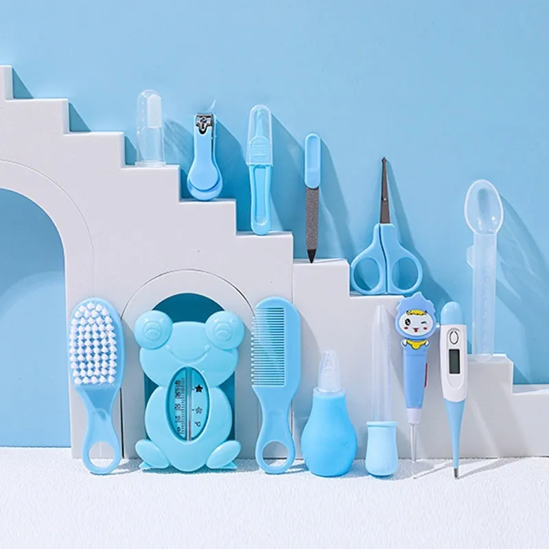 

Silicone Baby Care Kit-For Infants And Toddlers, 13-Piece Set In Sky For Blue Design