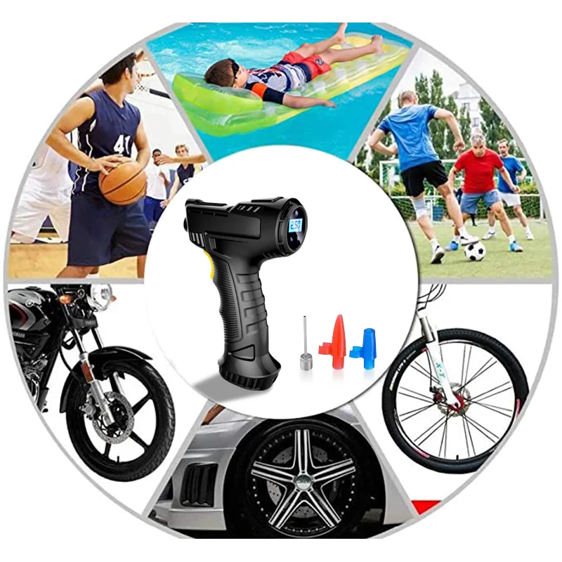 Car Air Pump Compressor Automotive 120W Rechargeable Portable Tire Inflator Equipment Digital Display Pump for Machine