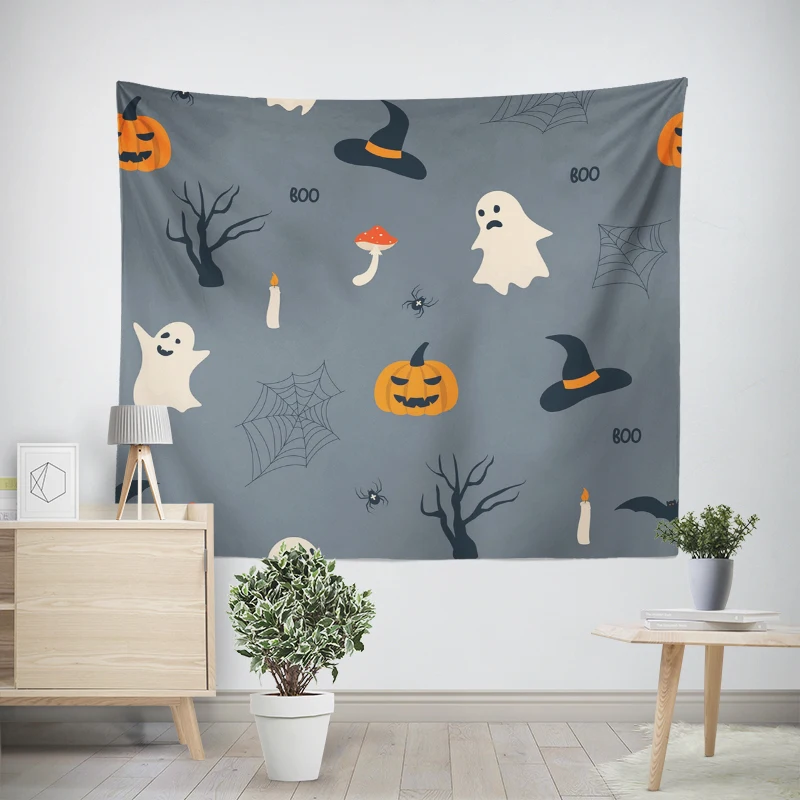 Haupt dekorationen moderne Raum dekor Artikel Wandteppich ästhetische Schlafzimmer Wand kunst große Stoff Tapisserien Halloween Herbst lustig