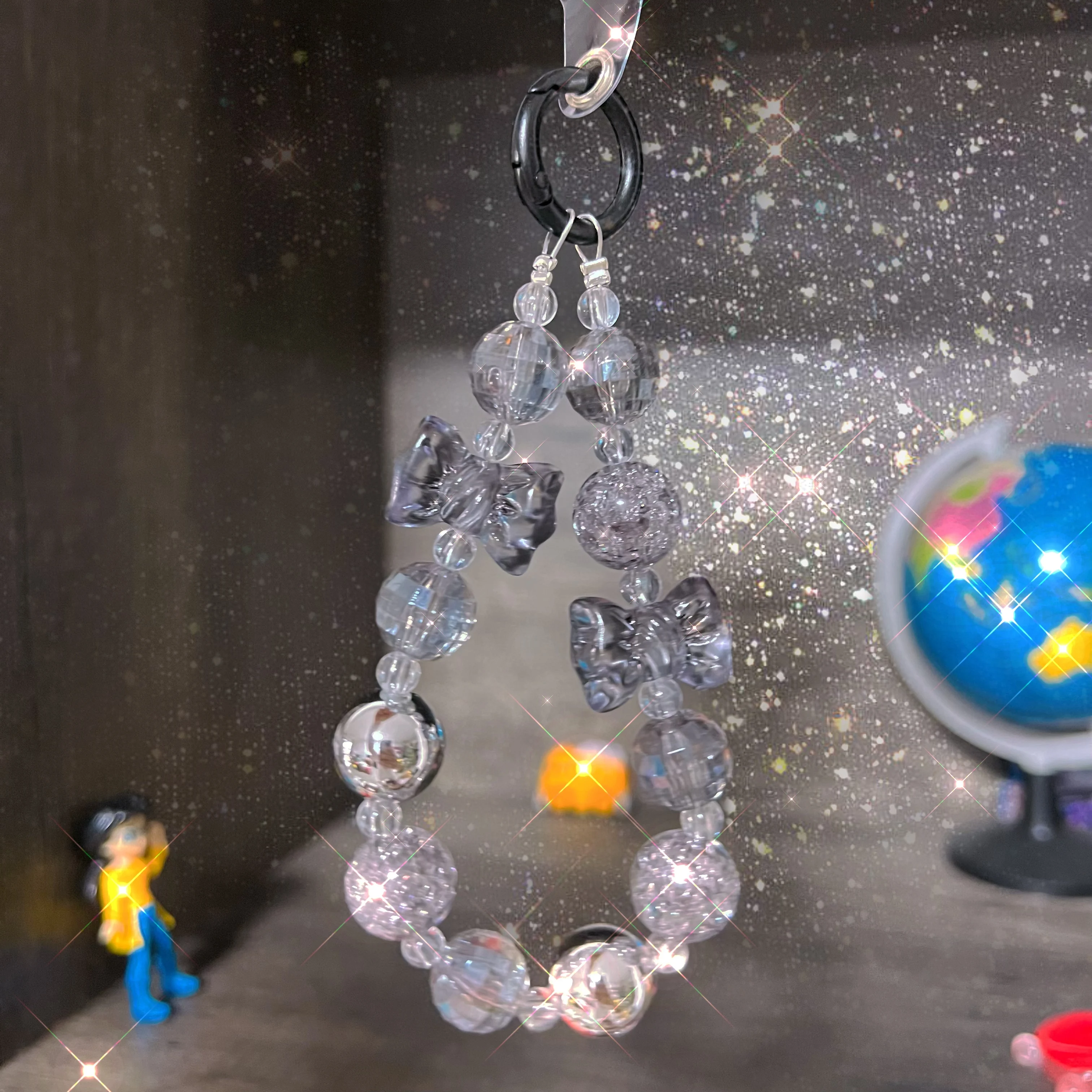 

Высококачественная конфетная бабочка для чехла для телефона, цепочка для ключей, ручная цепочка из бисера, короткий ремешок на запястье, зажим для сумки, подвеска