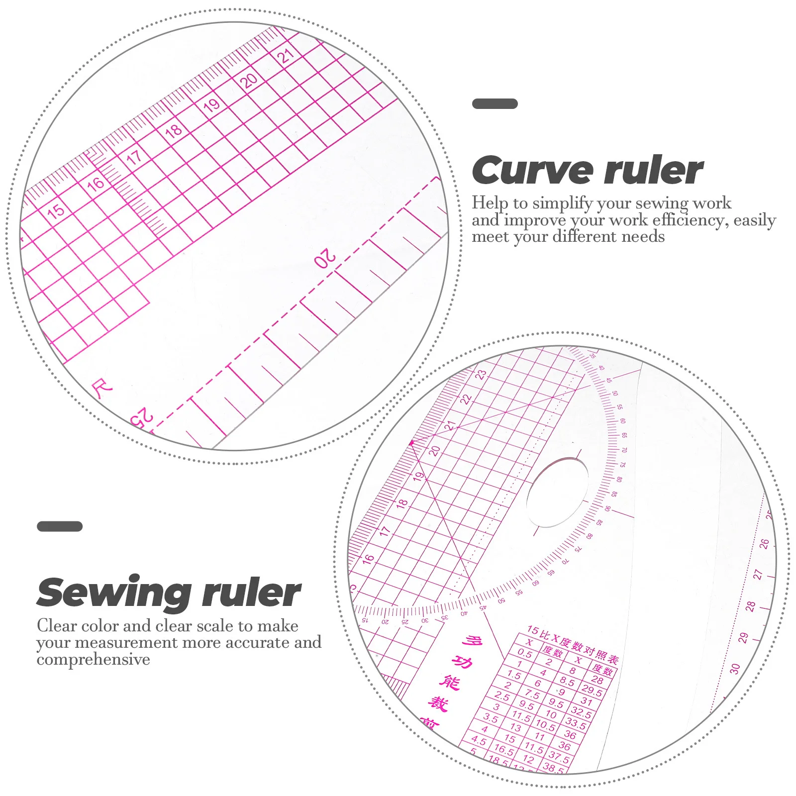 

1Set Clothing Ruler Set Professional Sewing Tools for Pattern Making Drawing Cutting French Curve Tailor Ruler Sewing Supplies