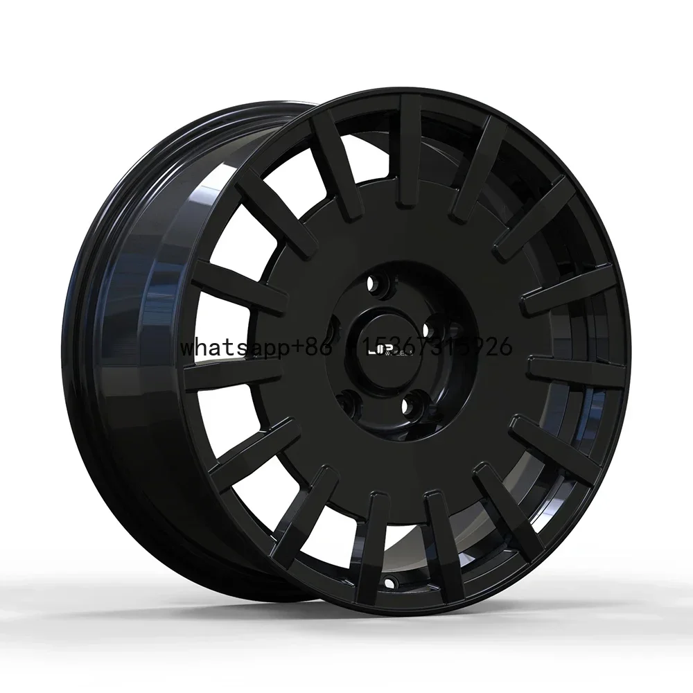 JPwheels Rodas de design côncavo preto Liga de alumínio monobloco personalizada forjada Jantes de carro de 18 polegadas # JM1107