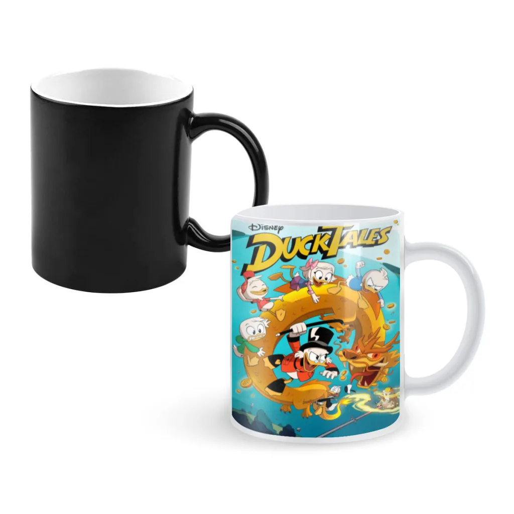 

Cute Donald Duck Cartoon Heat Sensitive Color Changing Mug 11OZ Ceramic Coffee Cup Magic Cup Heat