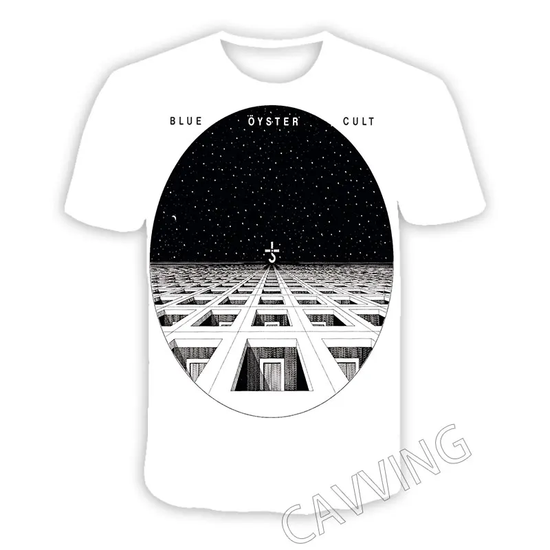 CAVVING 3D Printed Blue Öyster Cult Casual T-shirts  Hip Hop T Shirts Harajuku Styles Tops Clothing for Men/women   H01