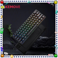 KEMOVE K61 Mechanical Keyboard Backlight RGB Hot Swap Portable Three Mode Wireless Gaming Keyboard Ergonomics Pc Gamer Accessory