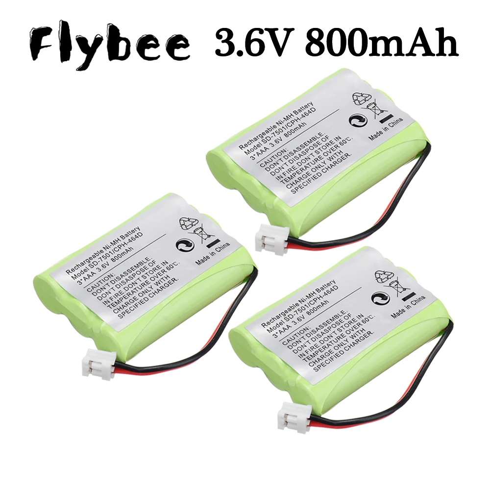 

3Pcs/lot 3.6V 800mAh Ni-MH Home Phone Battery for Motorola SD-7501 SD7502 D7561 SD7581 V-Tech 89-1323-00-00 AT & T Lucent 27910