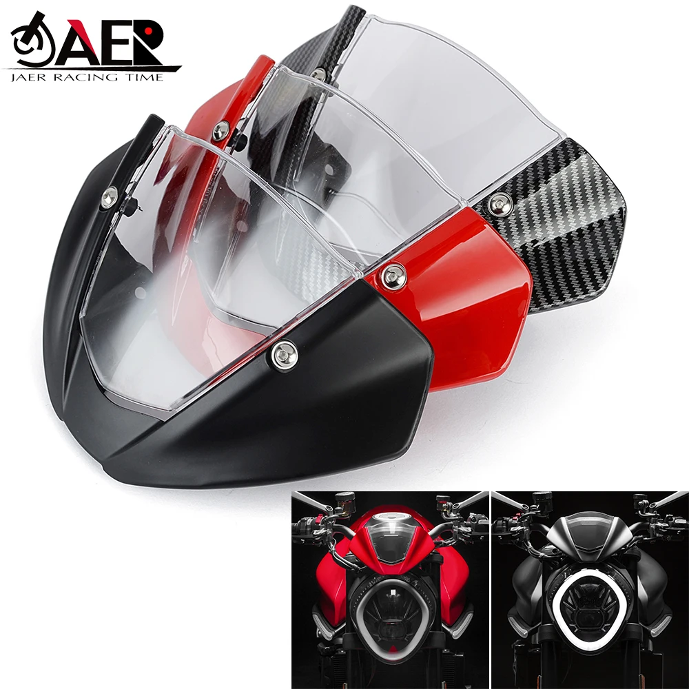 

Motorcycle Windshield Windscreen Headlight Upper Shield for Ducati Monster 937 950 Monster937 Monster950 2021-2022