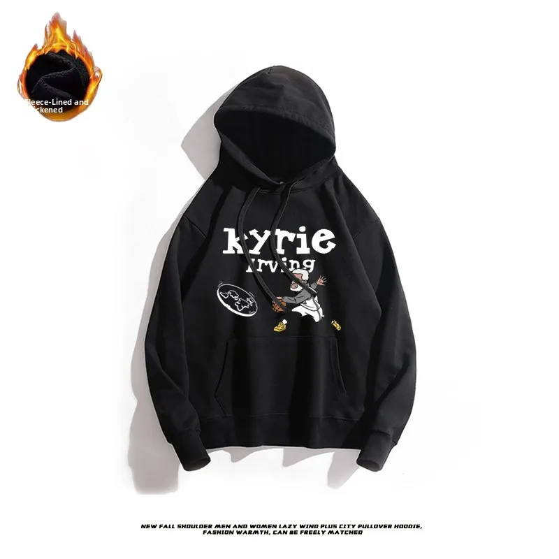 

Толстовка с флисовой подкладкой от звезды баскетбола Керри Ирвинга, унисекс, осенне-зимняя одежда для баскетбола, верхняя одежда, куртка в стиле хип-хоп