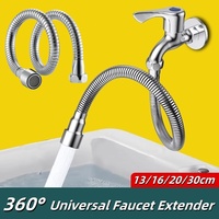 360° Stainless Steel Universal Faucet Extender Anti-Splash Head Nozzle Aerator Bendable Sink Extension Hose Kitchen Accessories