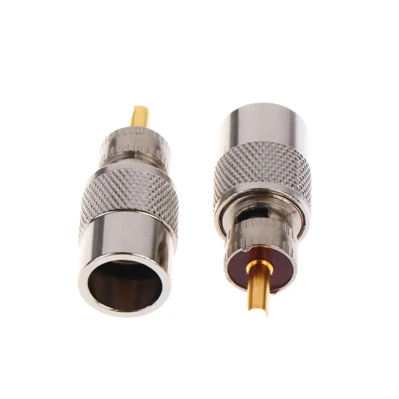 【*】1Pc PL259 Solder Connector Plug With Reducer For RG8X/ RG213 Coaxial Cable Nickel Plated Brass Gold Contacts High Reliability