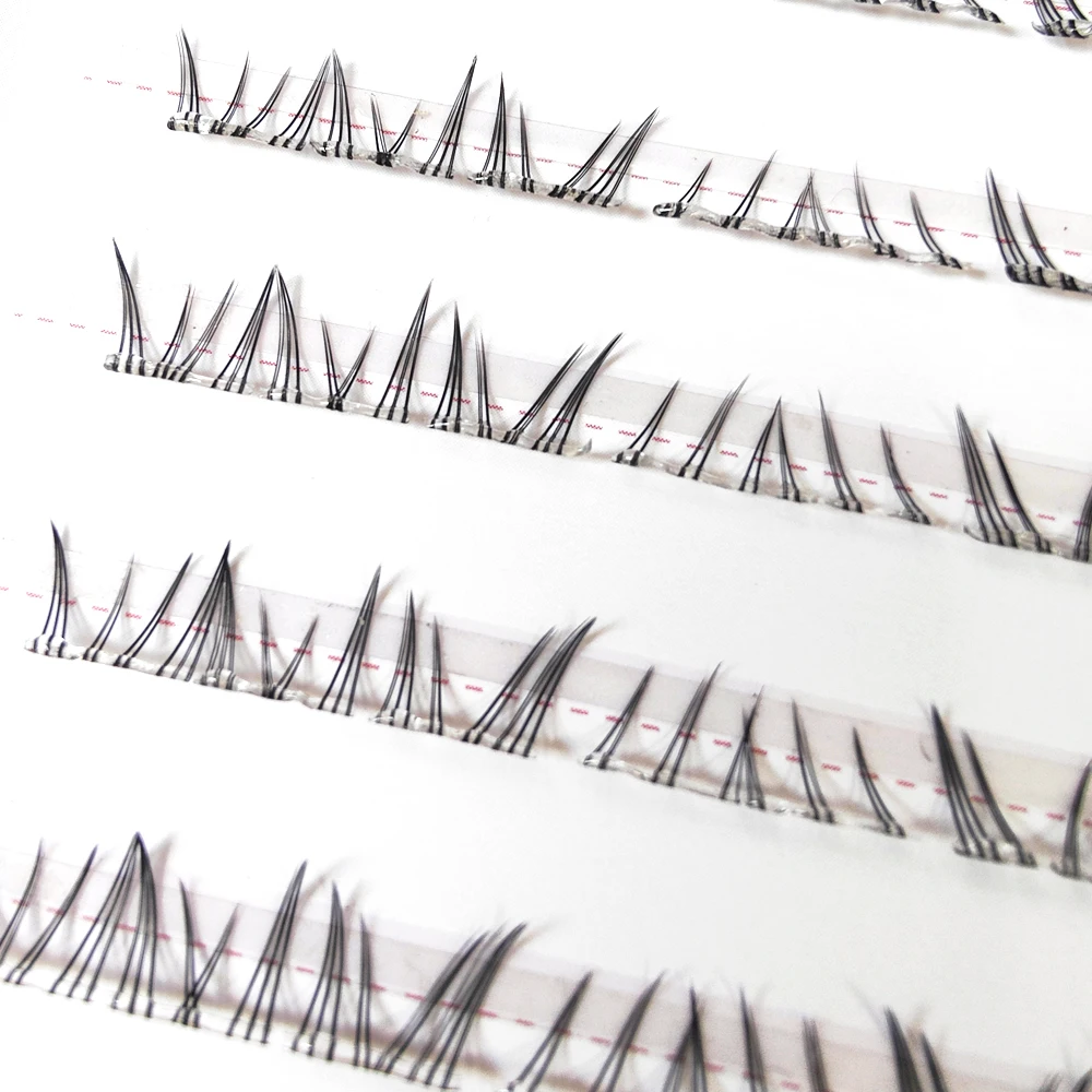 NO NEED GLUE NO Band Invisible Band Individual Bottom Eyelash Cluster Extension Lower False Eye Lashes Short Natural Looking