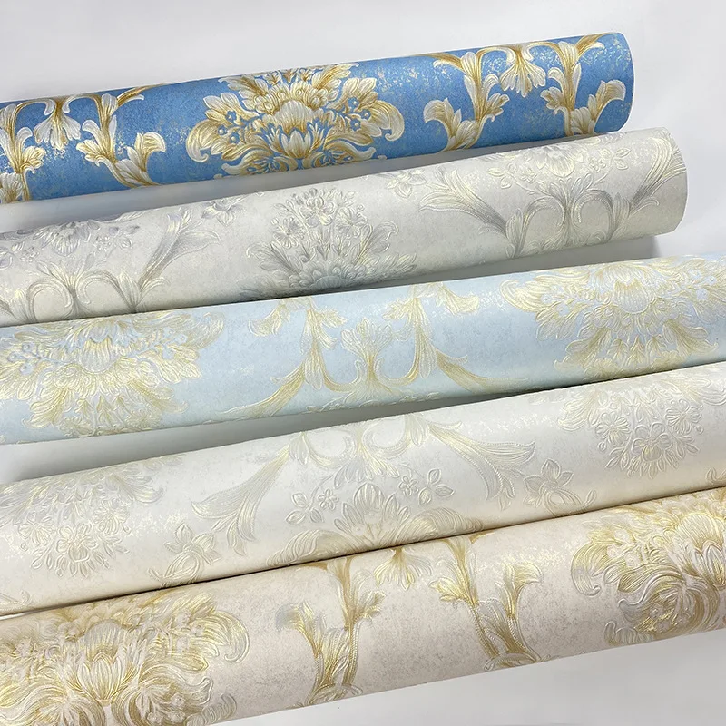 European style large floral palace pattern wallpaper for bedroom living room dining room TV background wall environmentally