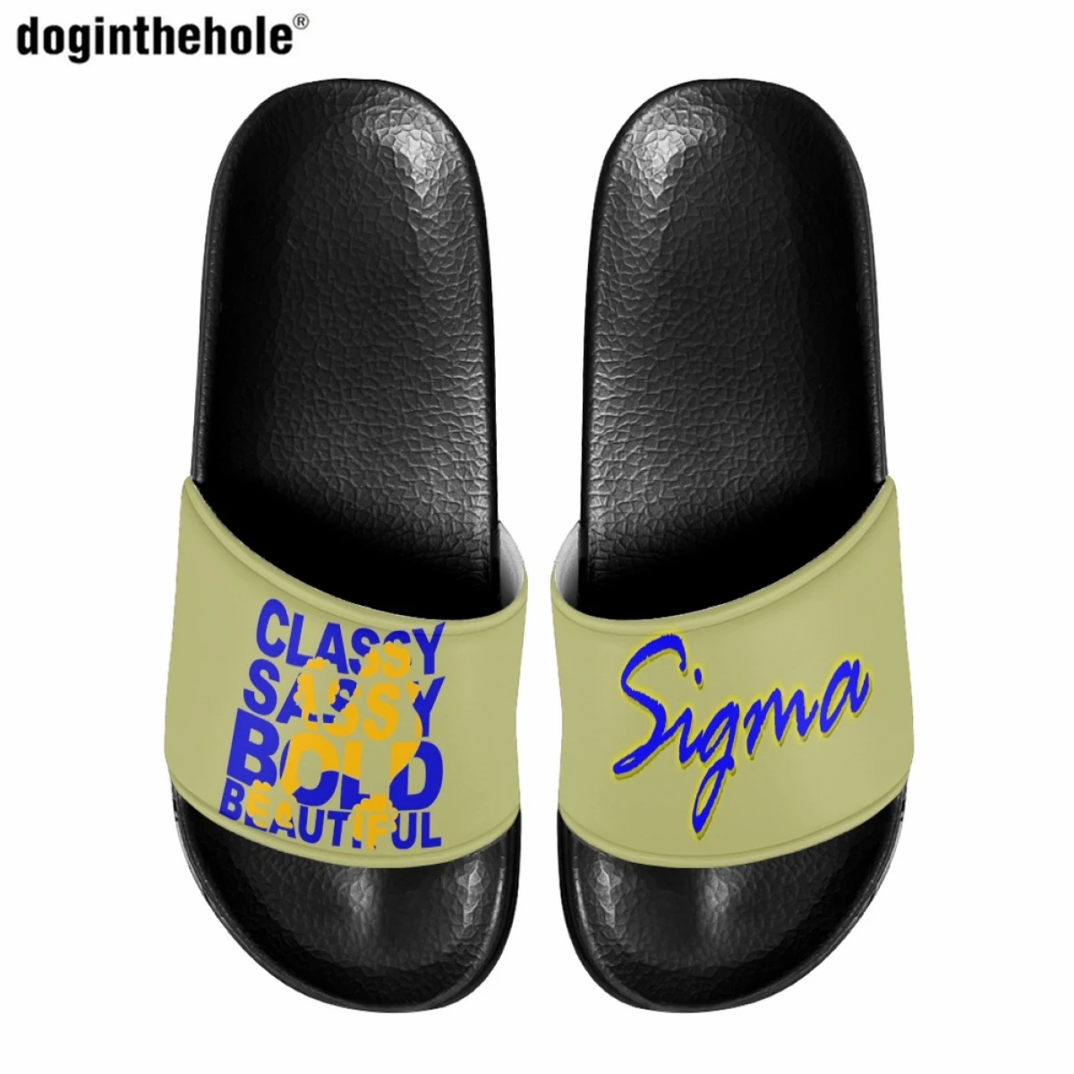 Doginthehole New Hot Sigma Gamma Rho Sorority 1922 Print Women's Home Non-slip Slippers EVA Light Slippers Couple Beach Sandals