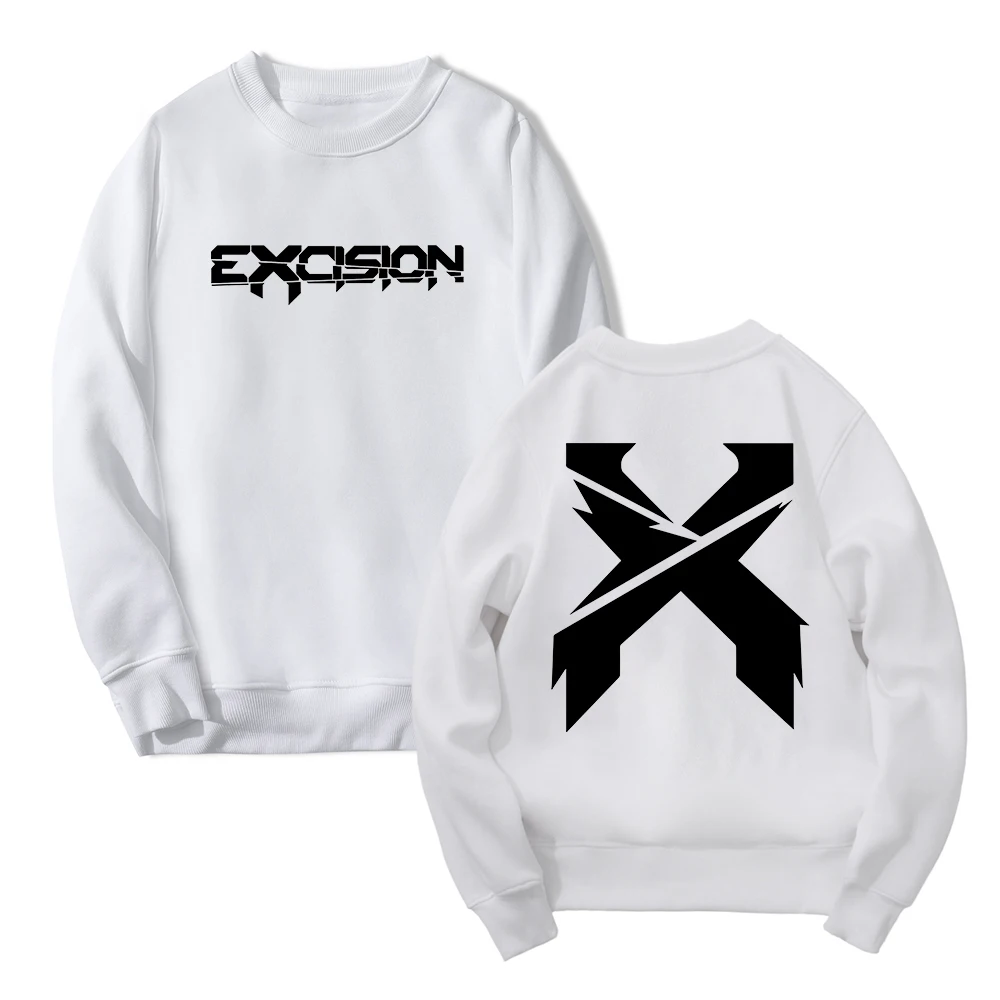 SHJINY Excision Merch Cover Sweatshirt 2024 Nexus Tour Unisex Crewneck Long Sleeve Streetwear Women Men Pullover Sweatshirt