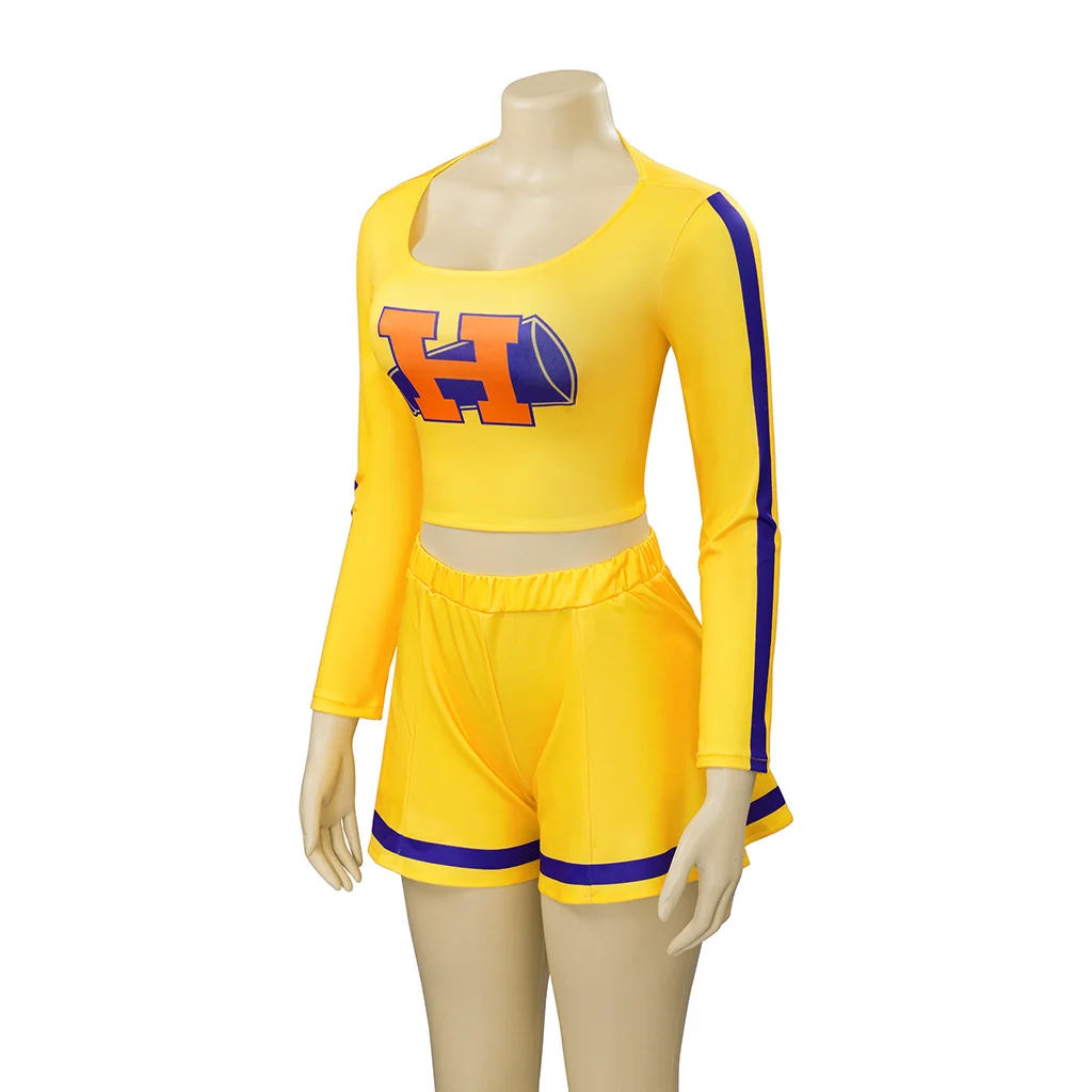 بافي الصيف المشجع تأثيري حلي التشجيع موحدة المرأة بافي مصاص دماء القاتل يتوهم الأصفر بلايز السراويل وتتسابق