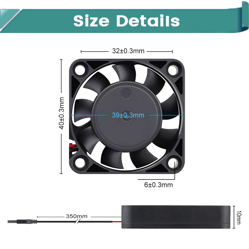 Gdstime 40 мм вентилятор DC 5V 12V 24V 40MM*10MM бесщеточный вентилятор охлаждения 4CM двойной мяч мини-вентилятор 4010 вентилятор для 3D принтера