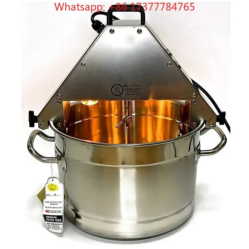 Food Stirrer Pot 10L Stir-fry Machine Food Jam Sauce Mixing Wok 220V Automatic Stir Fry Machine