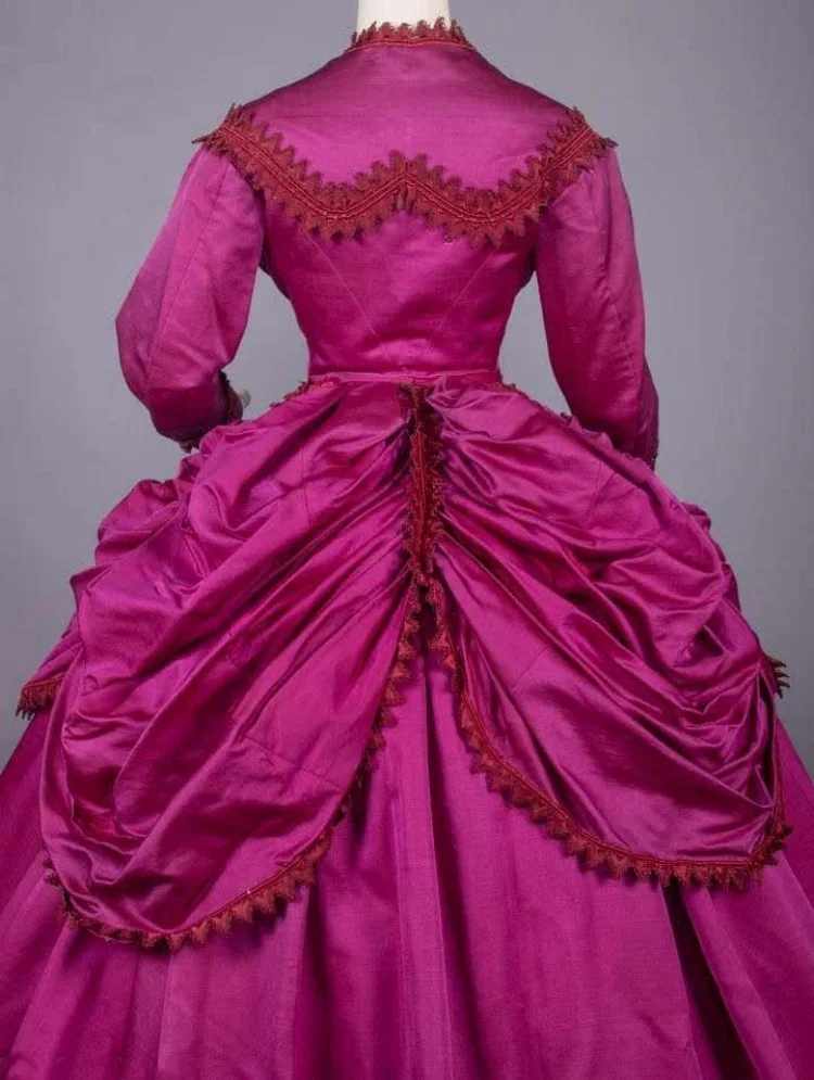 Victorian Renaissance Royal Court Walking Costume Historical Duchess Ball Gown Colonial Civil War Southern Belle Dress