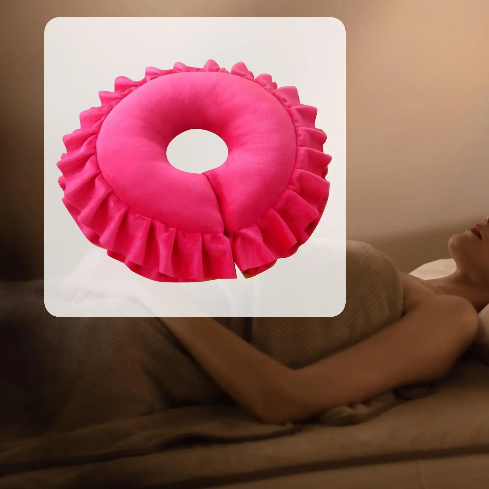 

Massage Headrest for Bed Round Face Down Pillow for Beach Tanning Office SPA