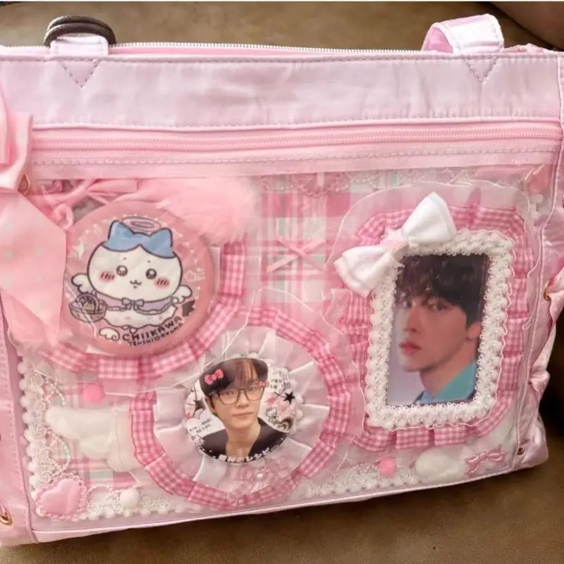 لطيف Itabag أنيمي شارة مجموعة حامل ديكور Kawaii الحلوى رقيق الأرنب الشريط الدانتيل Ita حقيبة إدراج الملحقات شارة عرض المجلس #6