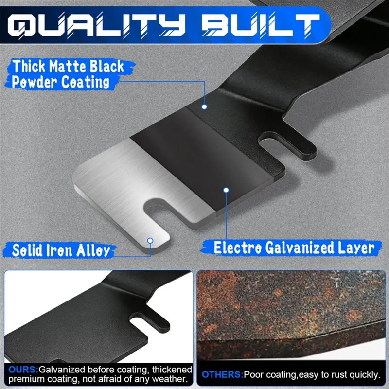 ABQB-Mount Bracket Kit For A-Pillar Hood Light For LED& Fog Lights For Toyota Hilux 2014-2025 1 Pair