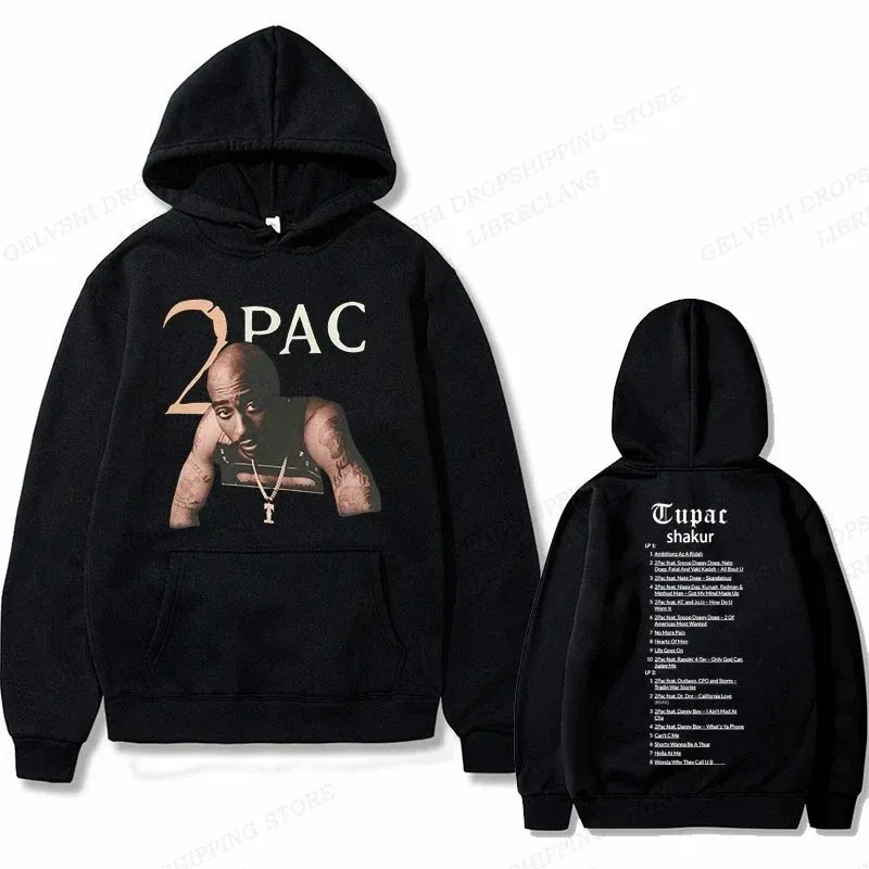 

2024 Hip Hop Rapper 2PAC Hoodie Women's Fashion Hoodie Four Seasons Street Hoodie Women's Street Costume Casual Cotton Hoodie