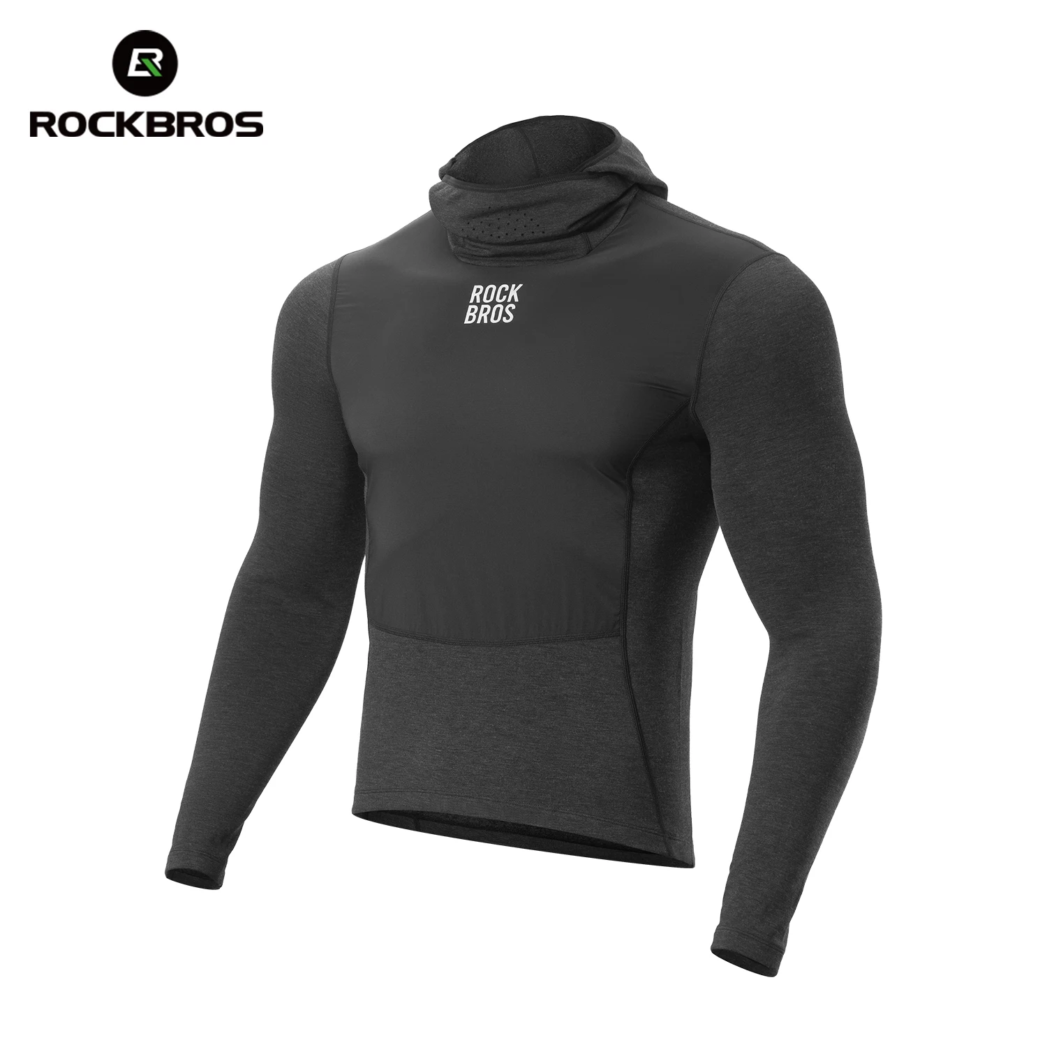 

ROCKBROS Windproof Long-sleeved Cycling Clothing Warm Hooded Top Reflective Winter Thermal Fleece Outdoor Jacket 5~20℃ With Hat