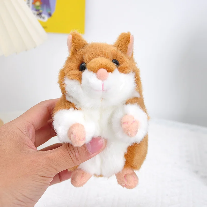 

New Cute Simulated Zoo Mini Hamster Doll Plush Toy Parent-child Doll Cute Children's Gift Early Education Understanding toy