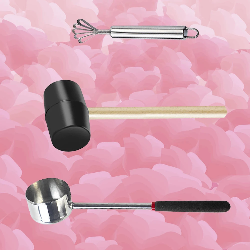 

Stainless Steel Coconut Opener Set Kitchen Gadget Tools Opening Shell for Portable