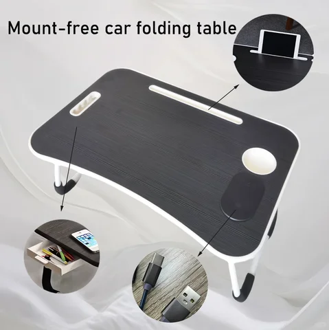 Mesa pequeña plegable, carga inalámbrica, sencilla, resistente y duradera, mesa para ordenador portátil