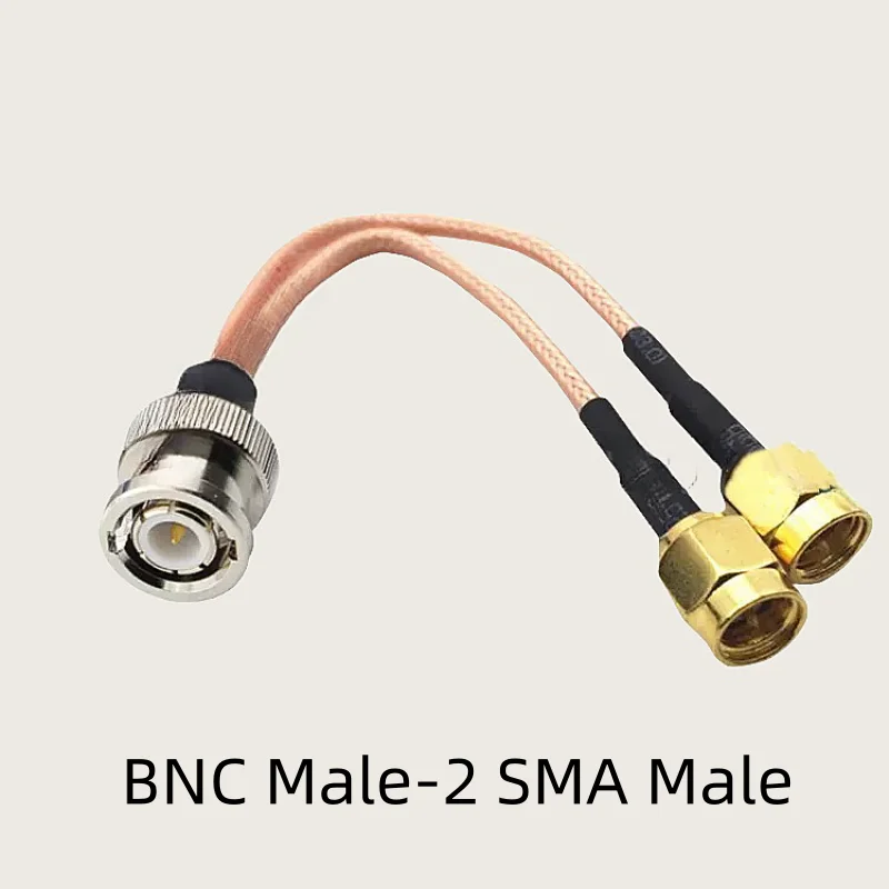 BNC TNC N Male Female to 2X SMA Male Y-shaped Splitter Combiner Tail Fiber RG316 Cable
