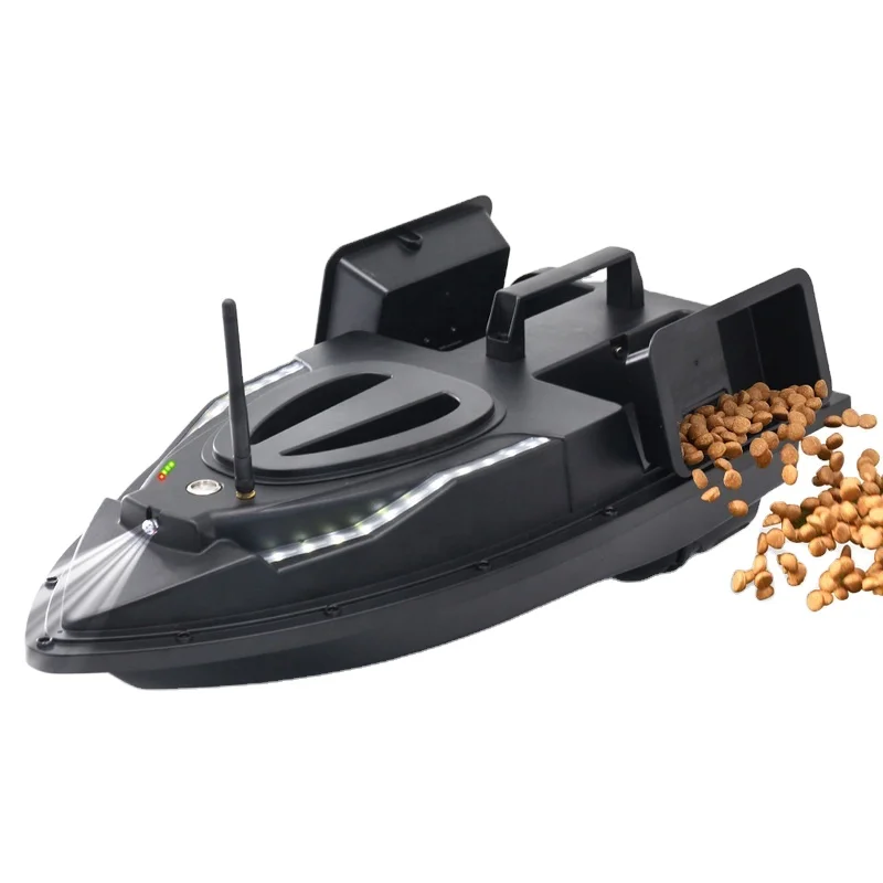 V700 Speed Cruise 500M 2Hoppers Fishing Bait Boat Auto Return Lure Boat With Turning Lights Bait Boat