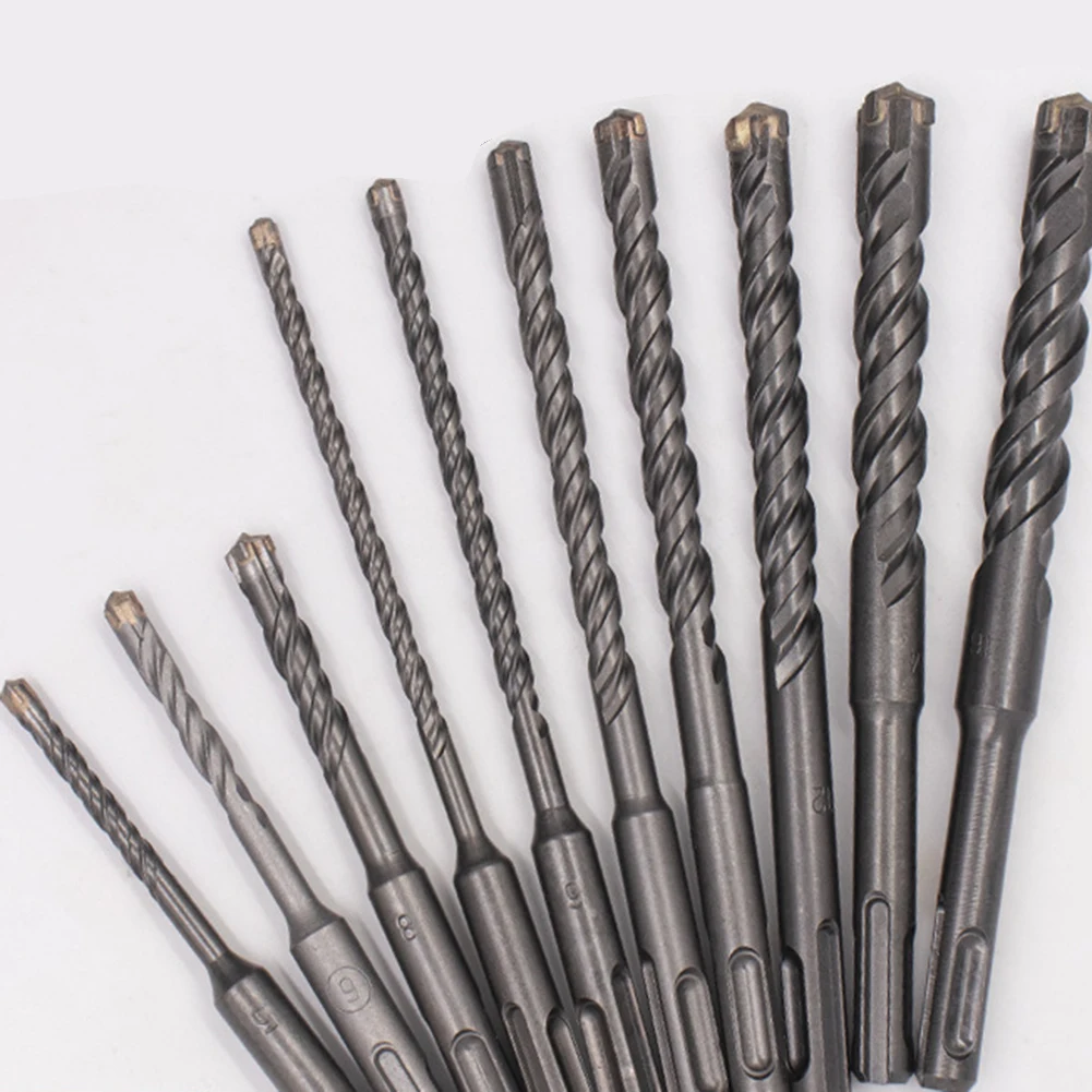 10 Stück SDS Plus Betonbohrer 160mm 110mm Hartmetall-Mauerwerkbohrer für Elektrohammer zum Bohren von Ziegelsteinen und Mauerwerk