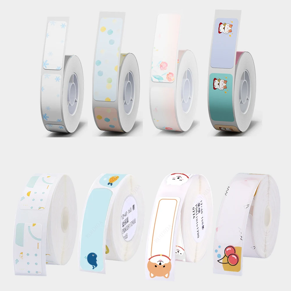 D11 D101 D101 Label White Colorful Price Label Transparent Label Date Tag Thermal Paper Kitchen Storage Office Category Label