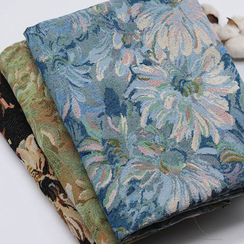 

Oil Floral Painting Jacquard Fabric Soft Clothing Dress Fabric