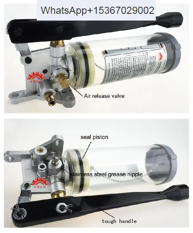 

Manual Lubrication Grease Pump Hand CLHA-30 00-1# Operated Lubricator Handy Oiler 6mm Stainless Steel Outlet 800cc